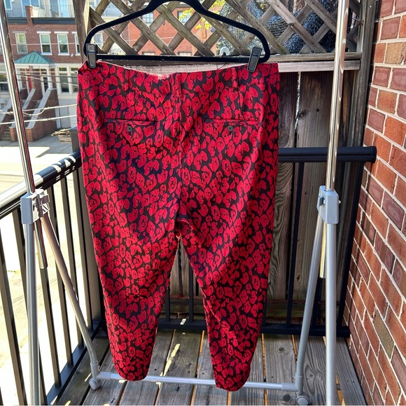 Lane Bryant Red/Black Animal Print Plus Pants 20 - Picture 2 of 5